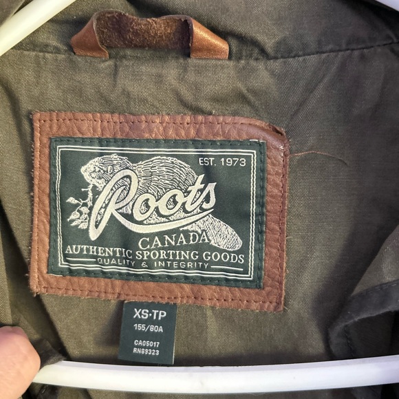 Vintage Trench-Style Olive Light Roots Jacket - Picture 2 of 3